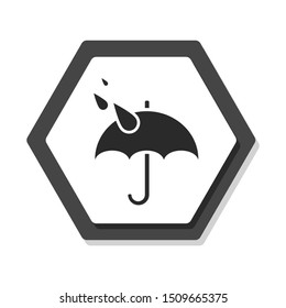 Waterproof logo flat illustration isolated on white background.