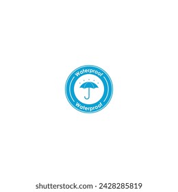 Waterproof logo, Waterproof label vector graphics