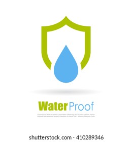 Waterproof logo vector illustration isolated on white background