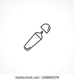 Waterproof Marking Pen Vector Icon On White Background