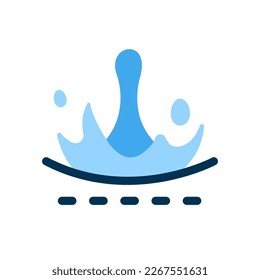 ilustración de concepto de material a prueba de agua icono de vector de diseño plano
