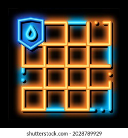 Waterproof Material Dalle neon light sign vector. Glowing bright icon transparent symbol illustration