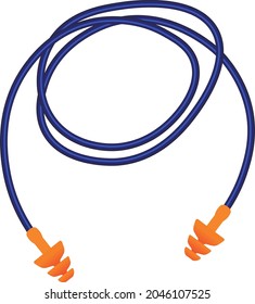 Waterproof Orange And Blue Earplugs For Builders 