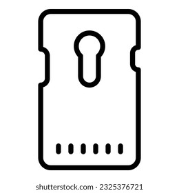 Waterproof phone case icon outline vector. Smartphone cover. Device protect
