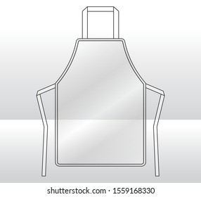 Waterproof Plastic Apron Transparent for template, vector file.