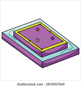 Waterproof Pool table. Clip art, Illustration, Vector Pool Table variation.