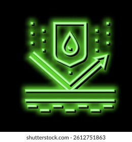 waterproof protect layer neon light sign vector. waterproof protect layer illustration