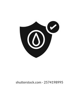 Waterproof protection icon Simple thin line flat symbol