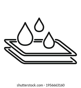 Waterproof protective glass icon. Outline Waterproof protective glass vector icon for web design isolated on white background