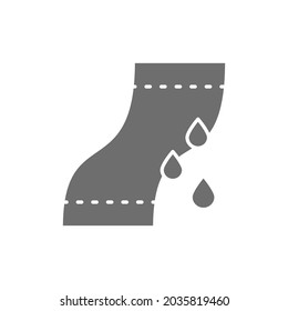 Waterproof protective paper grey icon. Isolated on white background