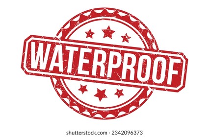Diseño vectorial de estampado de goma roja impermeable.