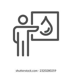 Waterproof related icon outline and linear vector.