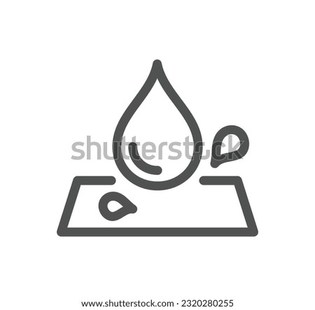 Waterproof related icon outline and linear vector.