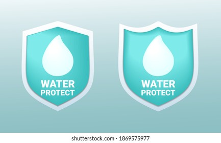 Waterproof, resistant. Water protection symbol. Illustration vector