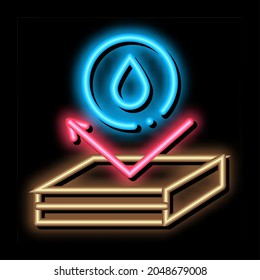 waterproof roof neon light sign vector. Glowing bright icon waterproof roof sign. transparent symbol illustration