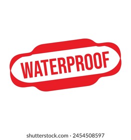 Wasserdichtes Gummistempeldesign. VEKTORILLUSTRATION.