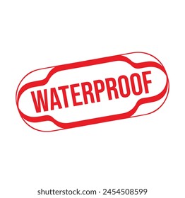 Wasserdichtes Gummistempeldesign. VEKTORILLUSTRATION.