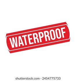 waterproof Rubber stamp design. VECTOR ILLUSTRATION. 