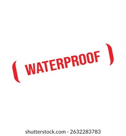 waterproof Rubber Stamp. Red Rubber Grunge Stamp Seal Vector Illustration - Vector