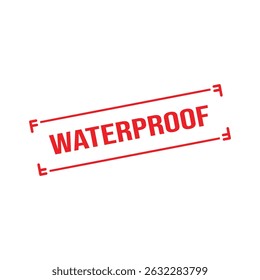 waterproof Rubber Stamp. Red Rubber Grunge Stamp Seal Vector Illustration - Vector