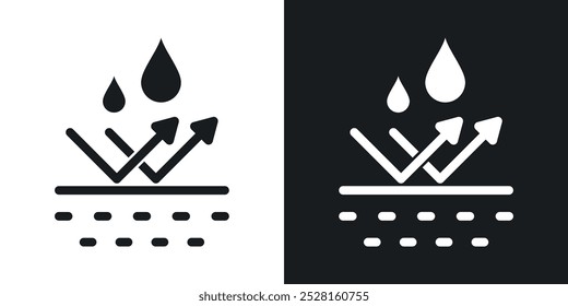 Waterproof solid vector icon pack