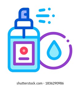 Vector de iconos de pulverización impermeable. Signo de pulverización impermeable de contorno. Ilustración de símbolo de contorno aislado