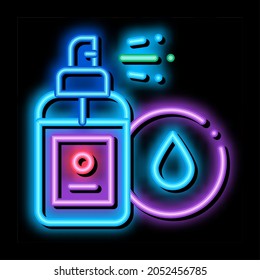 Waterproof Spray neon light sign vector. Glowing bright icon Waterproof Spray sign. transparent symbol illustration