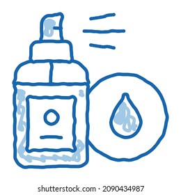 Waterproof Spray sketch icon vector. Hand drawn blue doodle line art Waterproof Spray sign. isolated symbol illustration