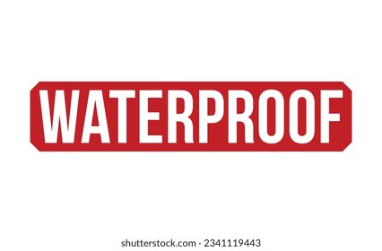 Waterproof stamp red rubber stamp on white background. Waterproof stamp sign. Waterproof stamp.