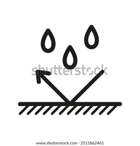 Waterproof surface icon. Water resistant symbol. Protection barrier illustration. Vector graphic.