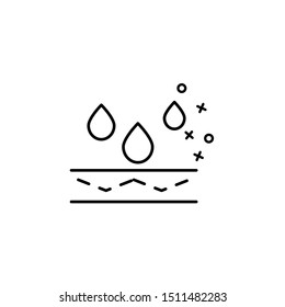 Waterproof textile fabric icon. Element of fabric features icon