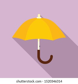Waterproof umbrella icon. Flat illustration of waterproof umbrella vector icon for web design