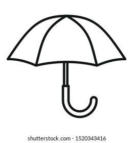 Waterproof umbrella icon. Outline waterproof umbrella vector icon for web design isolated on white background