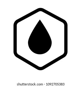 waterproof vector icon, coat of arms symbol. Can be used as icon for security, protected graphic object. transparent object
