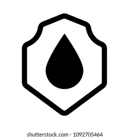 waterproof vector icon, coat of arms symbol. Can be used as icon for security, protected graphic object. transparent object
