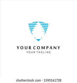 Waterproof Vector Icon, Water Resistant or Liquid Protection Logo Concept, drop shield logo