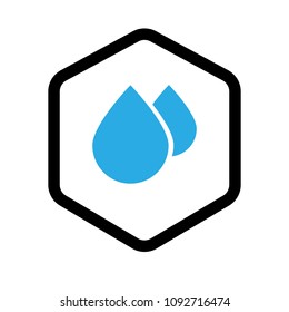 icono vector impermeable.gota y símbolo del escudo de armas. Se puede utilizar como icono para seguridad, objeto gráfico protegido. objeto transparente