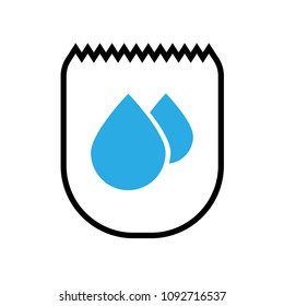 waterproof vector icon.drop and coat of arms symbol. Can be used as icon for security, protected graphic object. transparent object