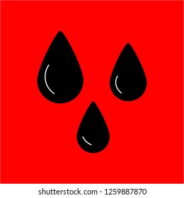 waterproof, vector illustration red background