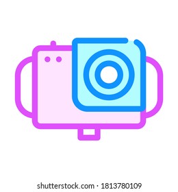 vector de icono de color de cámara de vídeo a prueba de agua. señal de cámara de video a prueba de agua. ilustración de símbolo aislado