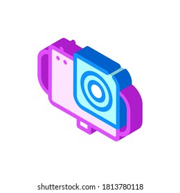 vector de icono isométrico de cámara de vídeo a prueba de agua. señal de cámara de video a prueba de agua. ilustración de símbolo aislado