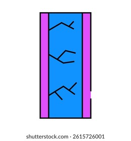 waterproof wall layers line icon vector. waterproof wall layers sign. isolated symbol illustration