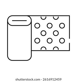 waterproof wallpaper line icon vector. waterproof wallpaper sign. isolated contour symbol black illustration