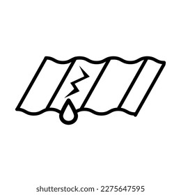 Waterproof and water leak flat icon on white background..eps