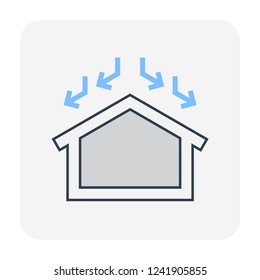 Waterproof and water leak maintenance icon, editable stroke.