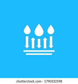 waterproof or water resistant icon, vector