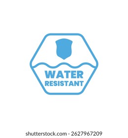 Waterproof or water resistant icon vector illustration.