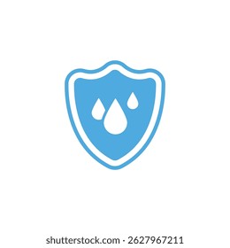 Waterproof or water resistant icon vector illustration.