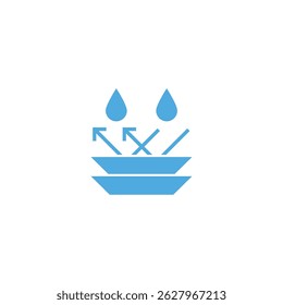 Waterproof or water resistant icon vector illustration.