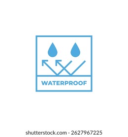 Waterproof or water resistant icon vector illustration.